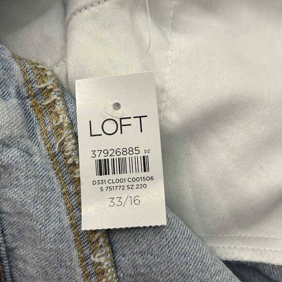 Ann Taylor LOFT 33/16 Flip Cuff High Rise Wide Leg Curvy Jeans Light Wash NWT - Picture 12 of 16